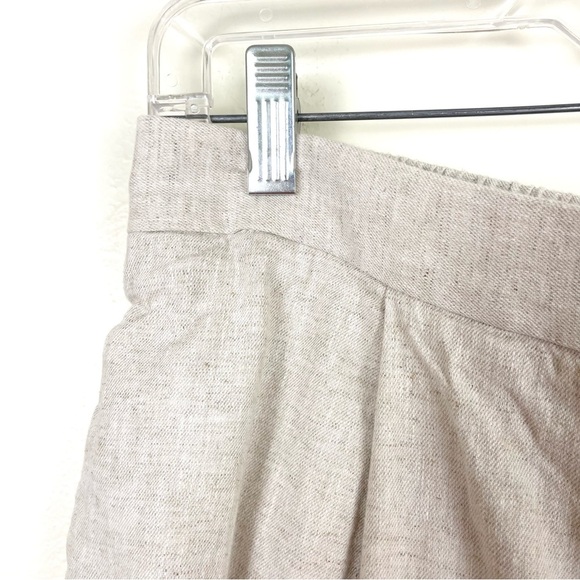 Banana Republic Factory Linen Blend Wide Leg Cropped Pull-On Pants in Flax Sz M - Picture 5 of 12